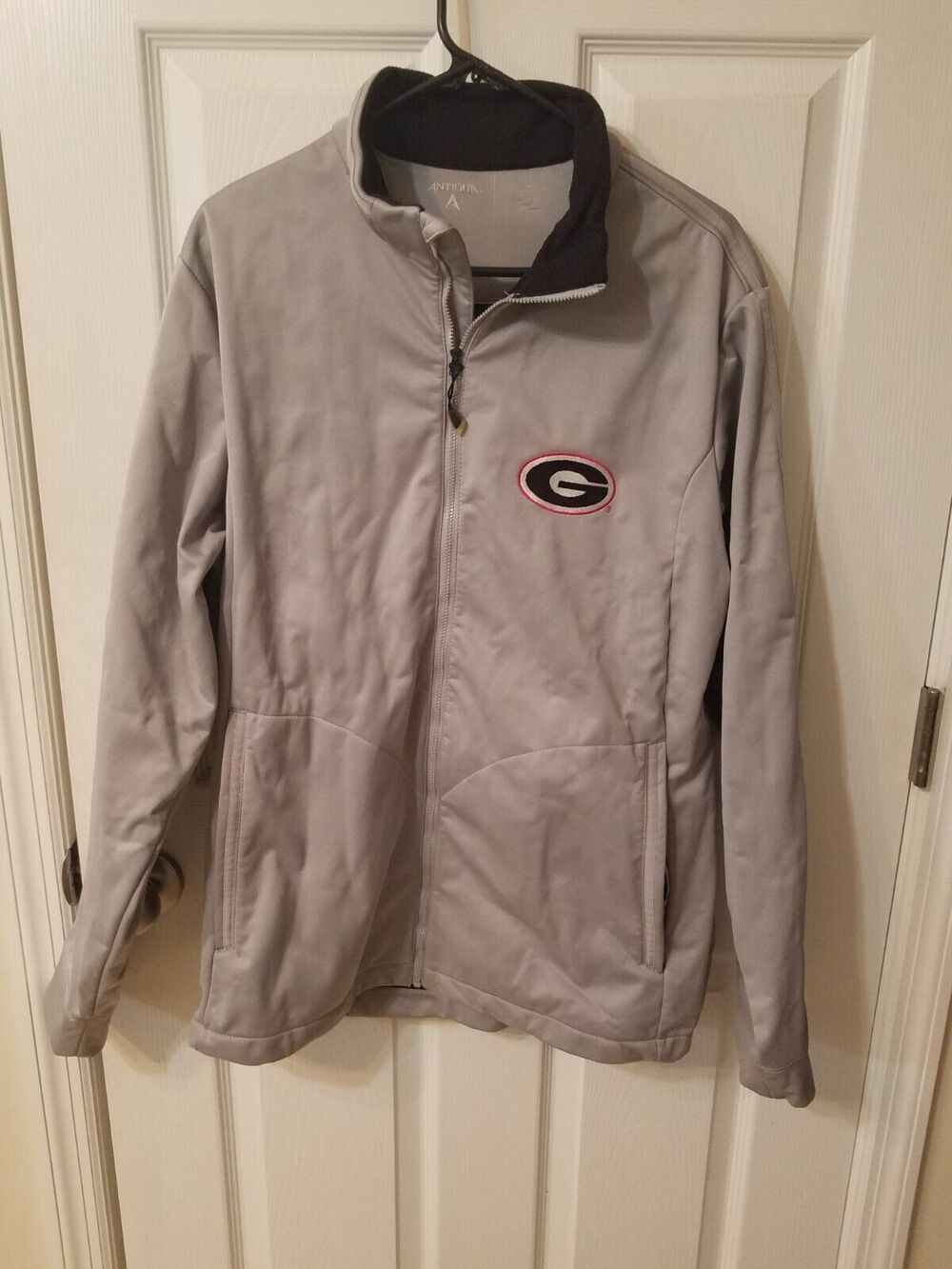 Georgia Bulldogs Antigua Pullover Windbreaker Gray Jacket Mens Size Large